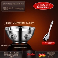 Olodo | Food Grade 316 Stainless Steel Anti-scald Thickening Bowl