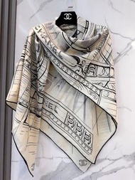 💜CHANEL 絲絨雙面羊絨圍巾