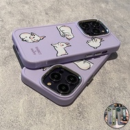 NC Cute Rabbit Purple Metal Len Iphone Case Compatiable for IPhone 11 IPhone 14 Pro Max Casing  Ip13 Pro Max IPhone 12