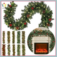 HWSJ With 30 LED Light Banner Hanging Red Christmas Decoration Party Decoration Christmas Rattan Christmas Garland Garland Decorative Artificial Xmas Tree Rattan