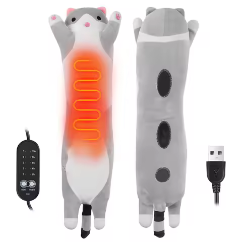 USB Heating Pad Portable Cute Stuffed Animal Heating Pad Menstrual Colic Heater Shoulder Pain Relief