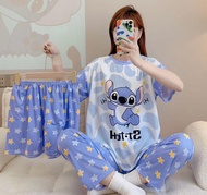 cotton 3in1 Terno pajama set for women/ Round Neck sleepwear/ Korean nightwear/women loungewear #DR1