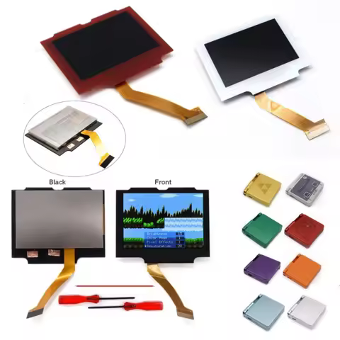 V5 3.0 inch HD GBA SP IPS Drop in pre-Laminated LCD Kits Screen for Gameboy Advance SP Black/Red/Whi
