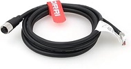 DRRI M12 8-Pins Female Sensor Connector to Fly Lead Waterproof Electrical Shield Cable for Automatio
