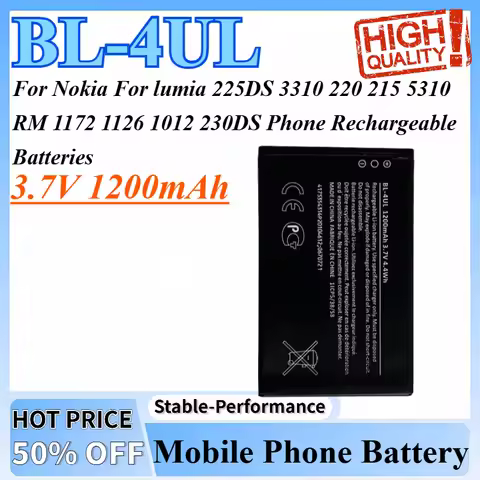 3.7V 1200mAh BL-4UL Battery For Nokia For lumia 225DS 3310 220 215 5310 RM 1172 1126 1012 230DS Phon