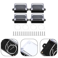 【VALUESP】 4PCS Outdoor Waterproof Junction Boxes in Black Transparent for Projects