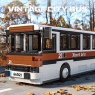 Creative DIY Plastic 3D Insert Bus Model Retro Bus Fine Hand Stitching Advanced Decompression Deskto