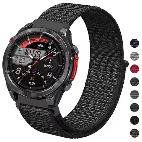 22mm Nylon Strap for Zeblaze Stratos 4 3 2 Ultra Sport Braided Watchband for Zeblaze Vibe 8 7Pro/Are