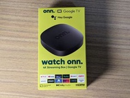 全新 | onn電視盒/Walmart自有品牌/Google TV 4K Streaming Box/2023/支援中文/原廠正版