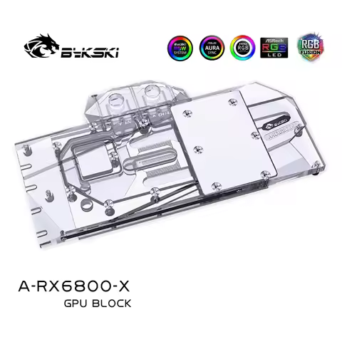Bykski Water Block Use for AMD Radeon RX6800 / 6800XT RDNA2 Reference Edition GPU Card / Full Cover 