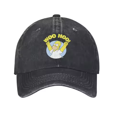 The S-simpson Homer Woo Hoo Baseball Cap Sun Running Hot Sale Washed Hip Hop Hats Female Male y2k Fu