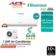 SAVE 4.0 CAN INSTALL Hisense Aircond Inverter 1.5HP Air Conditioner Aircon Penghawa Dingin 冷气机 KAGS 