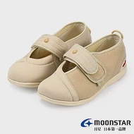 MOONSTAR Pastel 輕量安全易穿脫介護鞋 JP23 卡其
