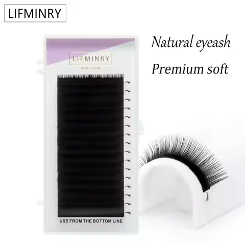 LIFMINRY Professional Imitation Ermine Eyelashes 16 Lines Soft Extension False Eyelashes for Women