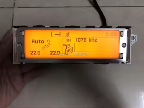 Yellow Good Screen support USB Dual-zone air Bluetooth Display 5 menu monitor 12 pin Plug for Peugeo