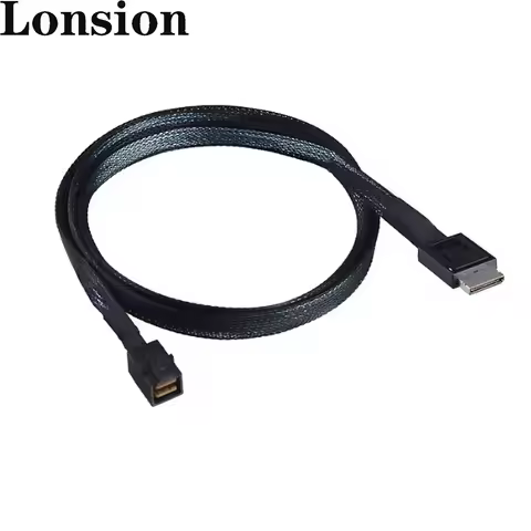 PCIe Oculink SFF-8611 4i to Mini SAS SFF-8643 Cable - High-Speed Data Transfer Cable for SSD/GPU/Ser