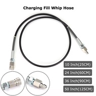 Paintball Air Gun Airsoft PCP Charging Hose Remote Fill Whip Hose Extension 10Inch 24Inch 36Inch 50Inch
