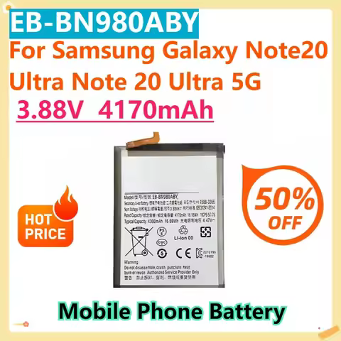For Samsung Galaxy Note20 Ultra Note 20 Ultra 5G 3.88V 4170mAh EB-BN980ABY EB-BN985ABY Mobile Phone 
