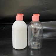250ml Pink Fliptop Bottle / 250ml Oval Mushroom Fliptop Cap Pink Neck 24 / 250ml Micellar Water Bott