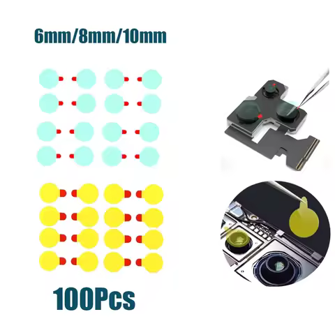 100Pcs Phone Camera Repair Protective Sticker High Temperature 6/8/10mm Face ID Dot Matrix Light Blu