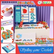 KAYU Spelling Game Treehole/Spelling Game Word/Wooden Educational Toys Know English Letters/Puzzle L