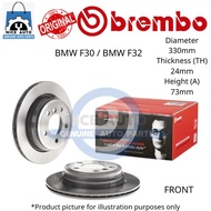 BMW F30 / BMW F32 (FRONT) BRAKE DISC ROTOR -BRAND 100% ORIGINAL BREMBO 330mm