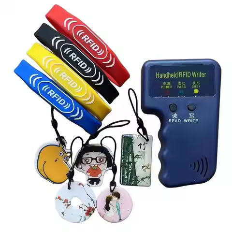 125KHz ID Handheld EM4100 TK4100 RFID Duplicator Copier EM4305 T5577 5200 Rewritable Keyfobs Tags Pr