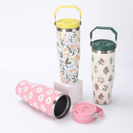 900ml Tumbler Thermos Bottle with Straw Aesthetic Tumbler Botol Air Tahan Sejuk Tumbler Stainless St