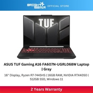 ASUS Tuf Gaming A16 FA607N-UGRL068W Gaming Laptop - 16" WUXGA/R7-7445HS/16GB/512GB SSD/RTX4050/Win11