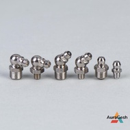[AuraGesh] 5/10Pcs SS201 SS304 Metric External Thread Straight Elbow Type Grease Nipple For Grease  