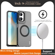 IMAK Motorola Moto G35 5G Phone Case Magnetic Soft TPU Frame Hard PET Plastic Back Cover Tiny Airbag