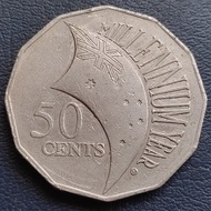 Uang Koin Kuno Luar 50 Cents Commemorative Australia Tkp-325