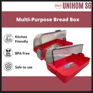UnihomSG [ReadyStock] Multi-Purpose Bread Food Box | Kitchen Household Storage Item | Large (Toyogo) | Small (Bestware)