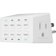 ENERLITES 8-Hour Indoor Countdown Plug-in Timer, UL Listed Timer for Electrical Outlets, 15-30 Min 1