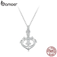 Bamoer 925 Sterling Sliver Necklace Anchor Design Jewelry Gifts for Women