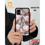 [gnine_case]case samsung m51-case Glossy-Protective )case(flower)softcase hp-case hp-casing hp-silik