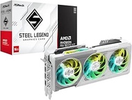 ASRock AMD Radeon RX 9070 XT Steel Legend 16GB White GPU 20Gbps GDDR6 256Bit (3rd Gen RT 2nd Gen AI
