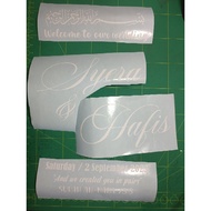 Readystok sticker cermin/wedding cermin/welcome board sticker