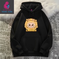 Cotton Hoodie for Boys and Girls, Funny Yellow Labubu Pattern, Warm to Wear All Winter Days (M 364)