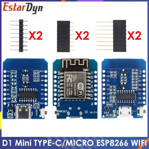D1 Mini TYPE-C/MICRO ESP8266 ESP-12F CH340 V2 USB D1 Mini WIFI Development Board D1 Mini NodeMCU Lua