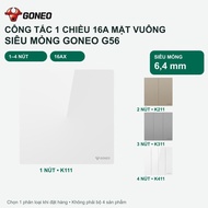 GONEO G56 1-way switch MG56 series 16AX 250V, 86 mm square face, 1 to 4 buttons