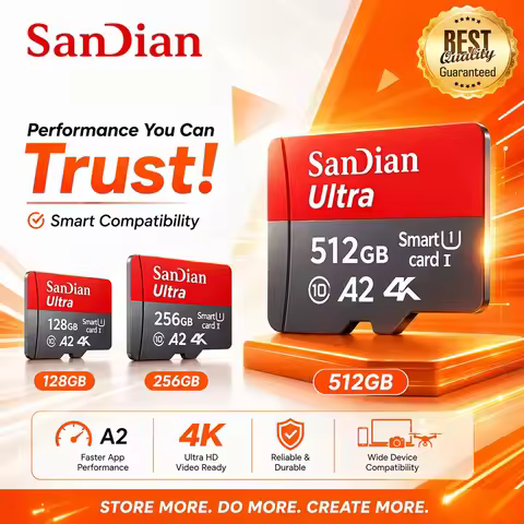 High Speed UHS-I U3 V30 A2 Memory Card 64GB 128GB 256GB Micro SD TF Card for Smartphones Tablets Dro
