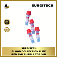 Microtainer Vacuum Blood Collection Tubes RED TOP and PURPLE (EDTA) TOP (SOLD PER PIECE)