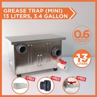 Stainless Steel Grease Trap/Perangkap Minyak Gris 13L/Penapis Minyak Sinki Dapur/Oil Filter Separato