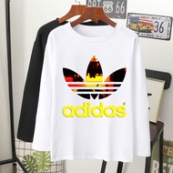 ADIDAS SPORT T-SHIRT Lengan Panjang 3XL Muslimah perempuan lelaki kain cotton baju labuh tshirt longsleeve women men 2XL