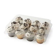 50pcs - 12hole Plastic Cup Cake Containers (for 1oz cupcake)