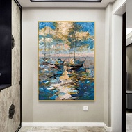 Knife 3d Wall Art Abstract Sailboat Painting On Canvas Painting Home Office Wall Decorative Painting