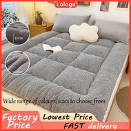 【To be honest-5cm】Foldable Thickened Plush Mattress Tatami Mattress Padded Plush Single/Queen/King S