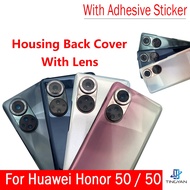 New Glass Back Cover For Huawei Honor 50 Pro Housing Case Rear Door Battery Cover Replacement For Honor 50 Parts With Lens