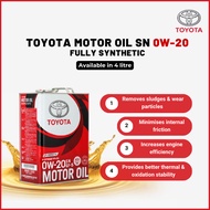 Toyota SN 0W20 GF-5 Engine Oil (4L) Minyak Engin Fully Synthetic 0W20